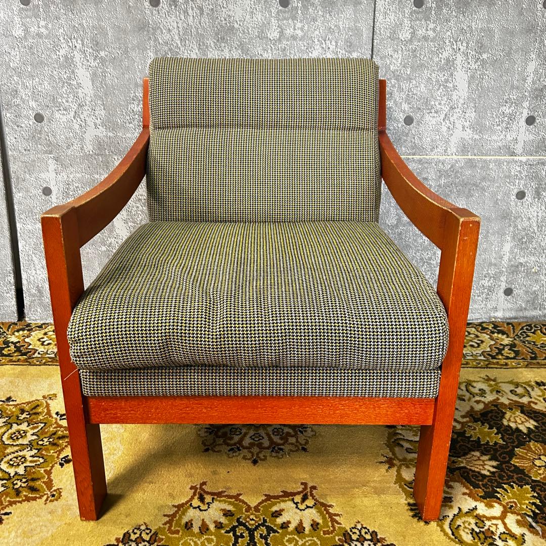 S.K꧁レトロ家具꧂1人掛けアームソファ チェア4脚セット 北欧モダン