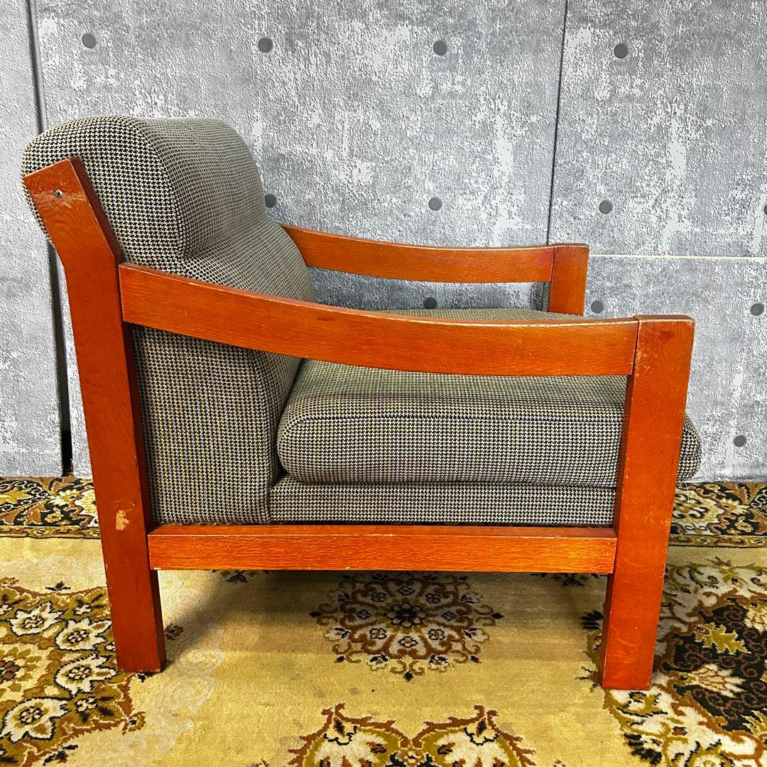 S.K꧁レトロ家具꧂1人掛けアームソファ チェア4脚セット 北欧モダン