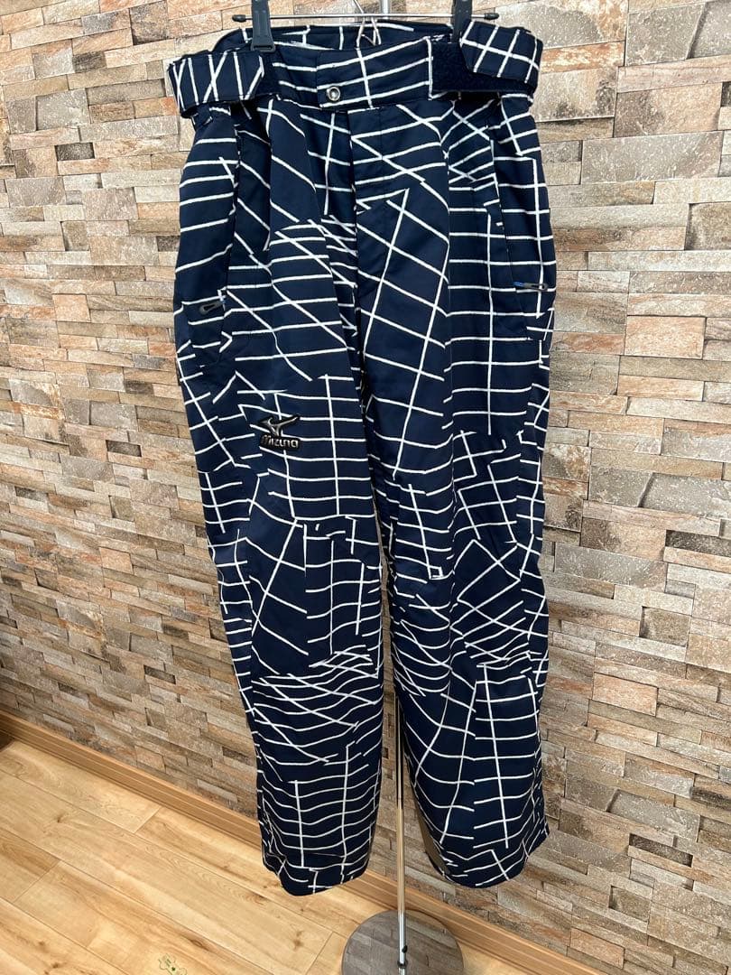 mizuno スキーウェア 上下 Mサイズ メンズ 紺 ネイビー スノーウェア