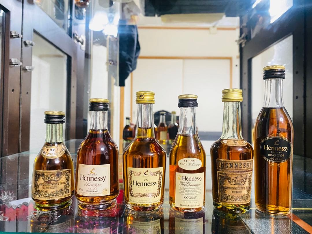 Hennessy コニャック ミニボトル 6本セット.