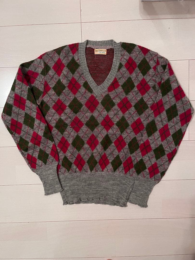 あ*か様 40s SPORTCLAD アーガイル　セーター