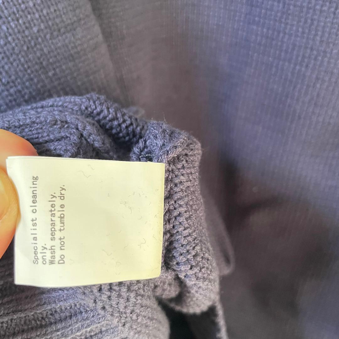 HUMAN MADE 犬刺繍 ニットセーター ネイビー　ドッグ　ダックスフンド