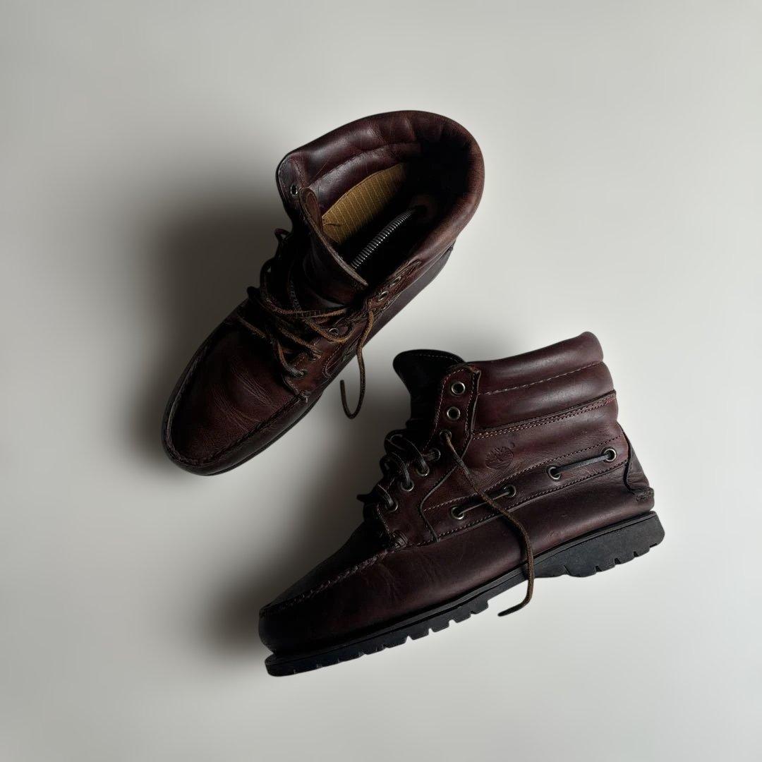 (古着)90s timberland 7eye デッキシューズ 革靴 ブーツ