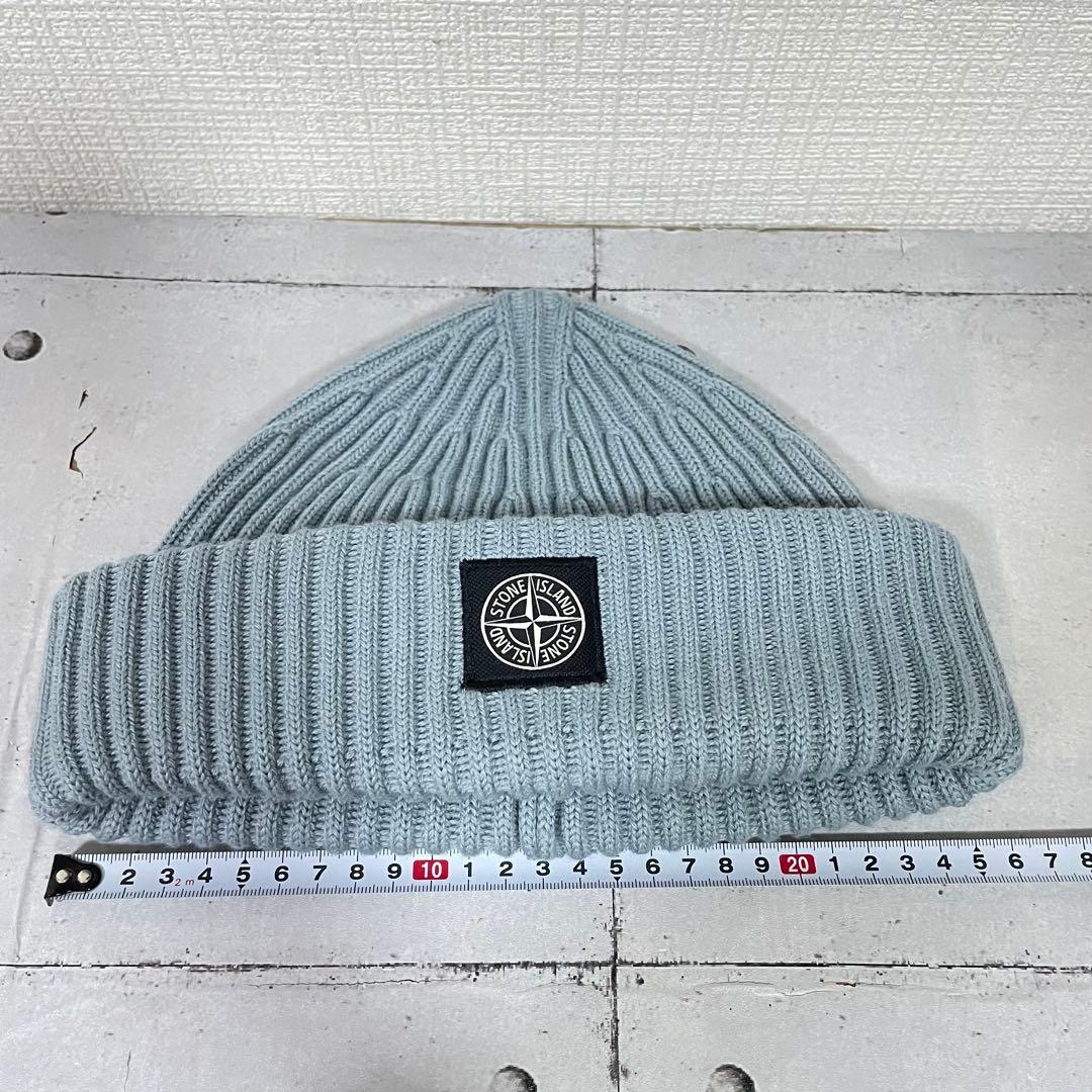 ストーンアイランド　コンパスロゴ　ビーニー ニット　ワッペン　極美品　正規品