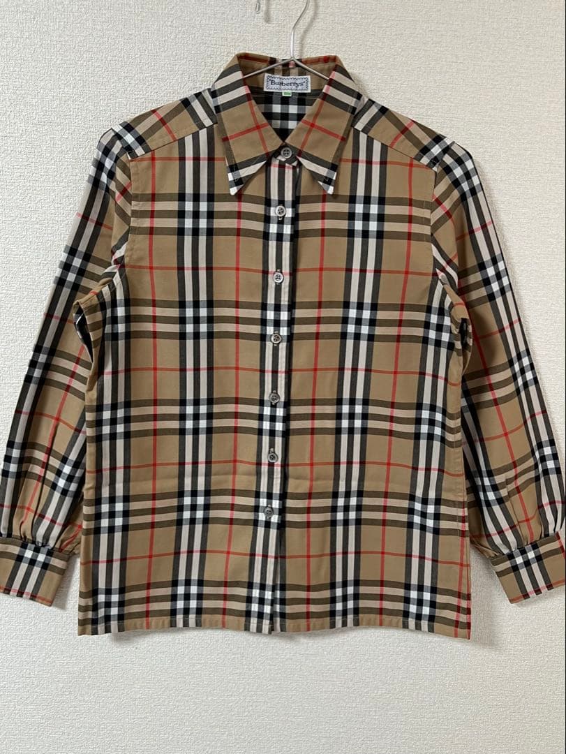 希少 Burberrys バーバリーズ ヴィンテージ ノバチェックシャツ 9号