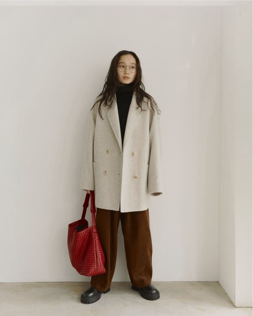 FASHIRU wool double face middle coatファシル