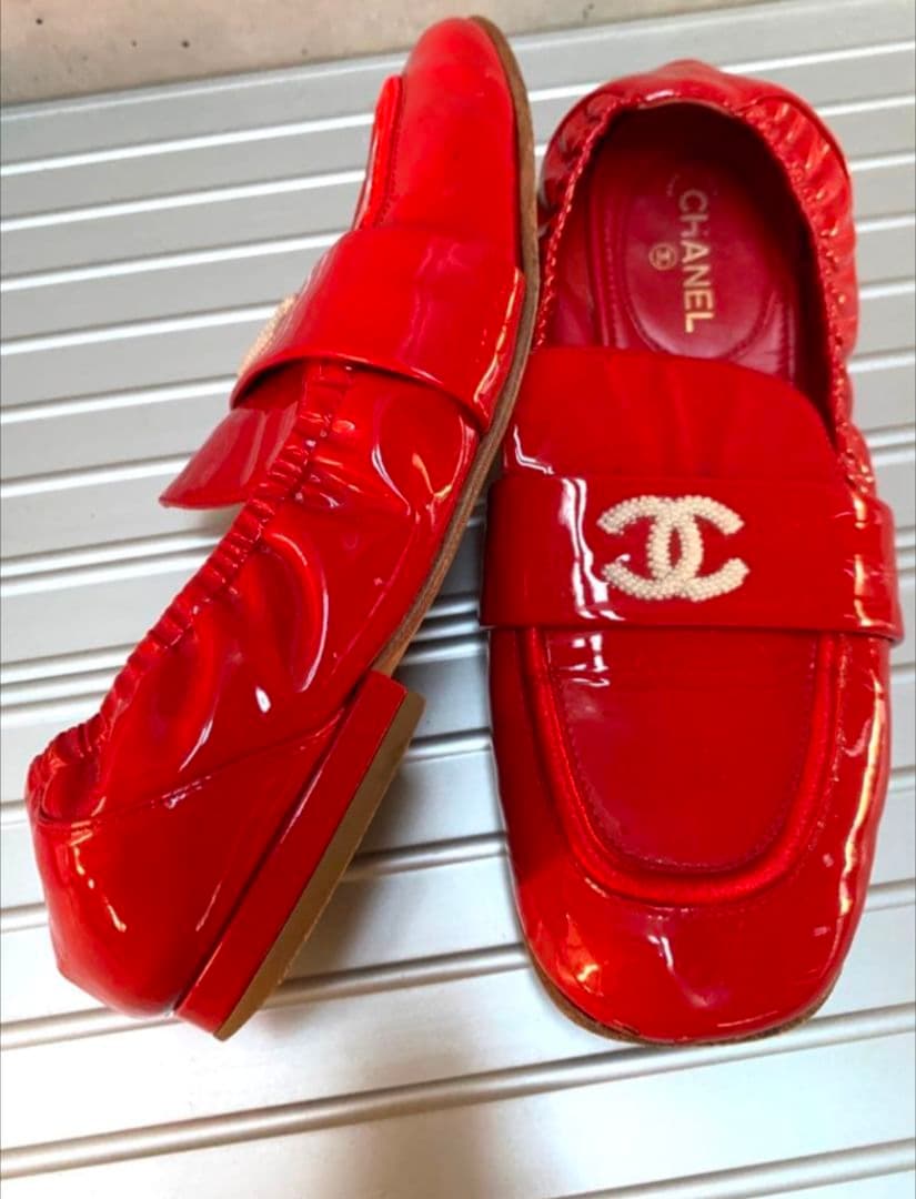 CHANEL シャネル　ローファー　パール　ココマーク