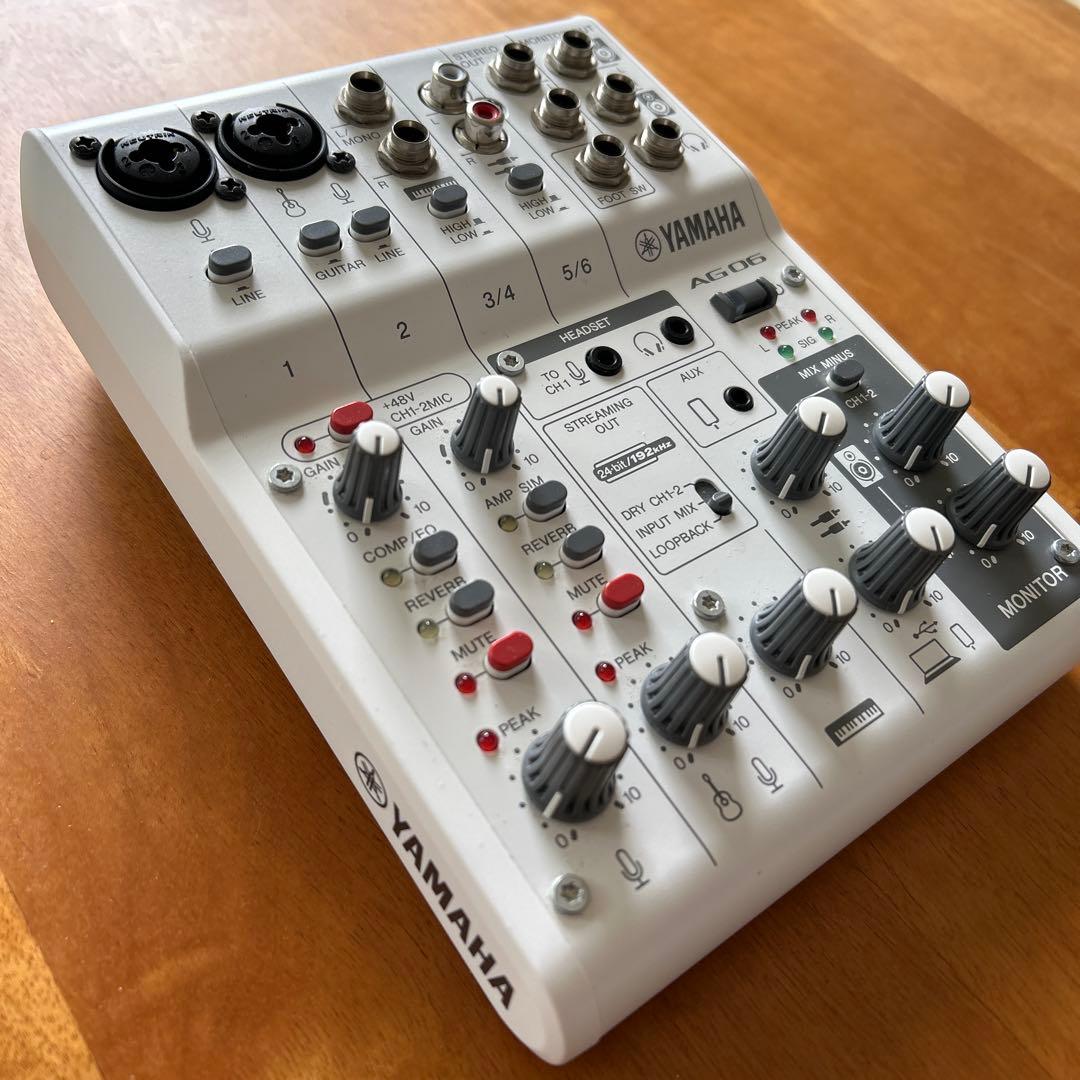 YAMAHA オーディオインターフェイス　AG06MK2 W