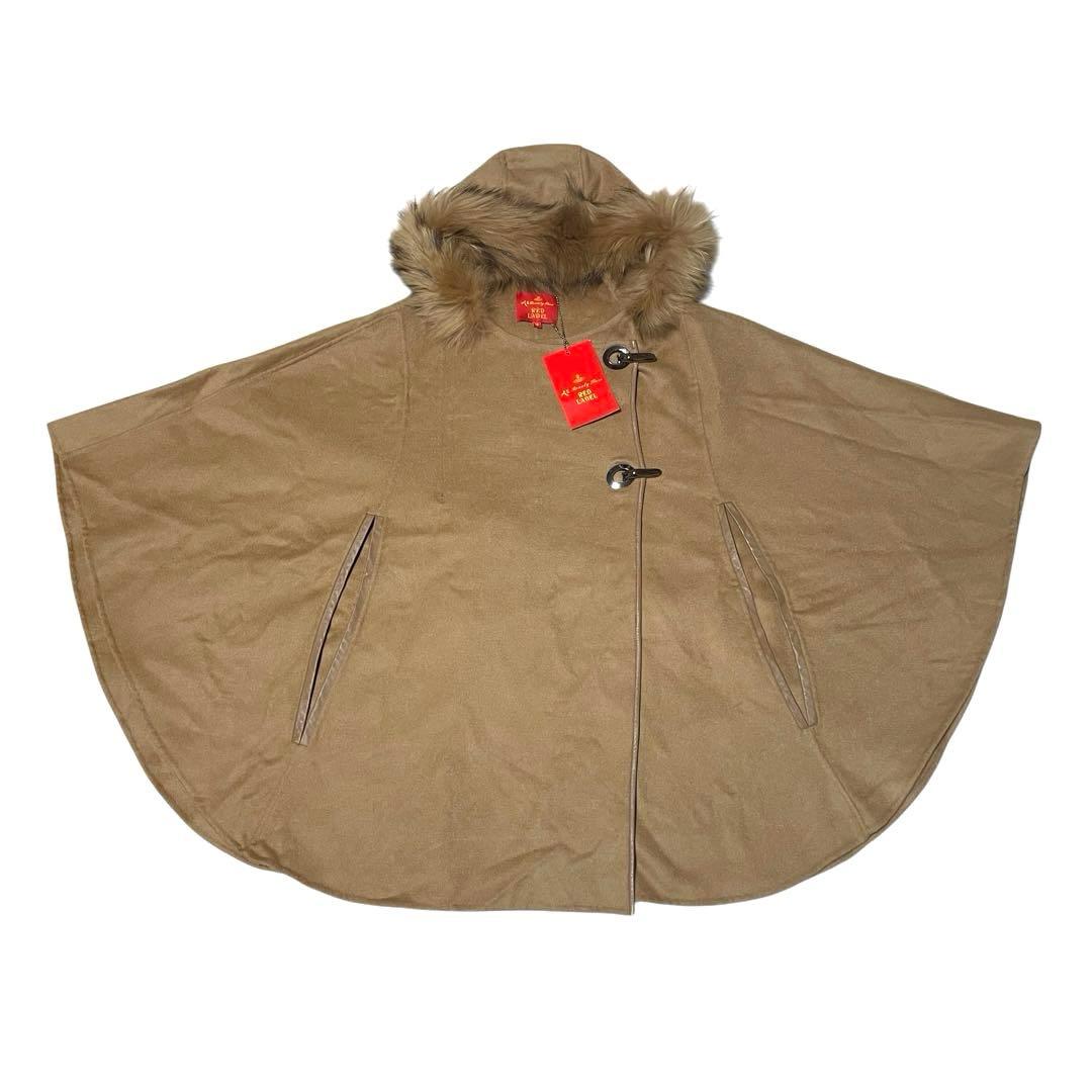 新品タグ付 ヴィヴィアンウエストウッド カシミヤ ウール ポンチョ ファー M