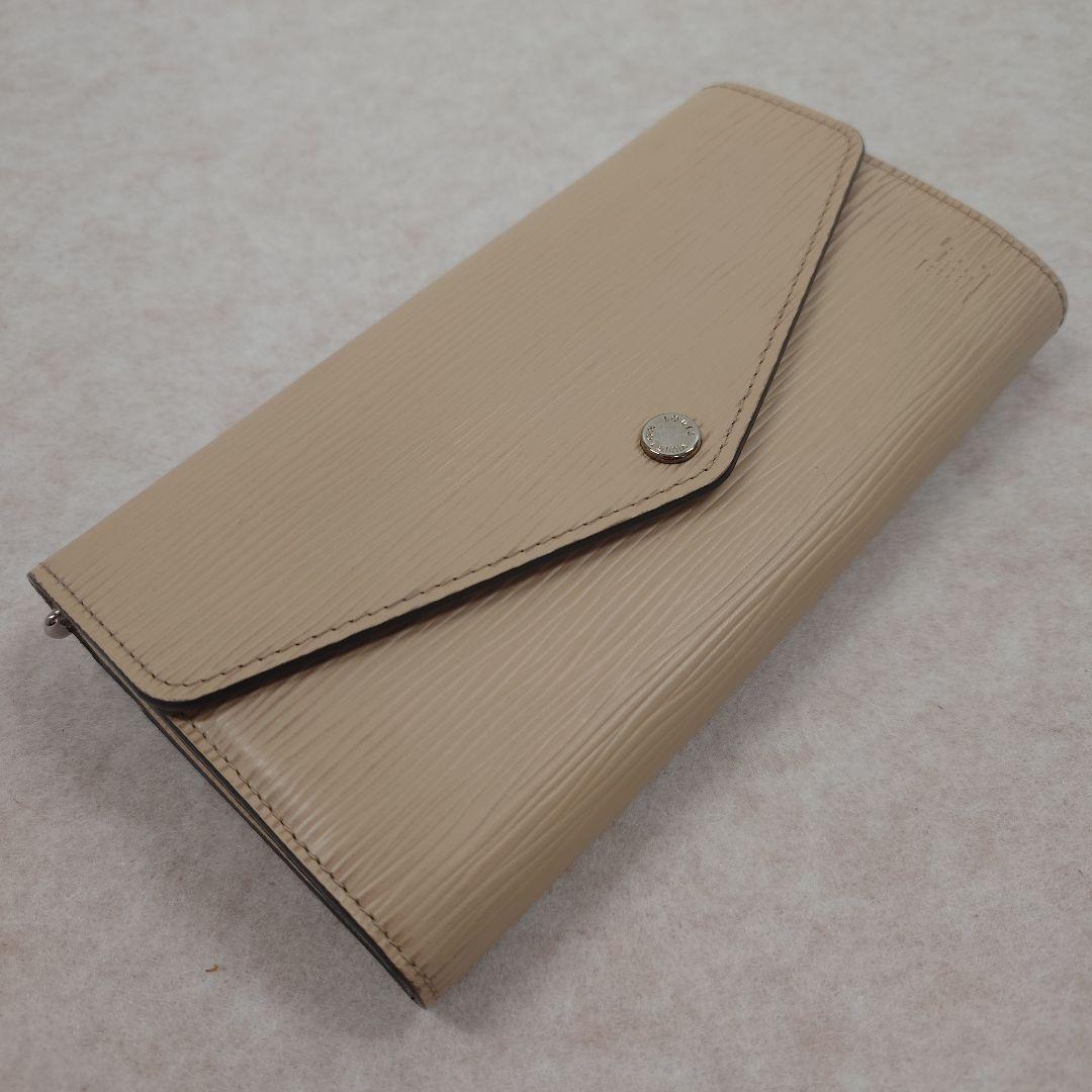 【訳あり格安】ルイ・ヴィトン　エンボス加工レザー ベージュ長財布