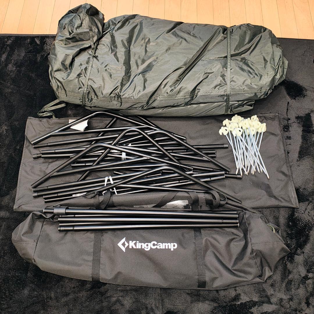 KingCamp ロッジ型テント TC 煙突口付き