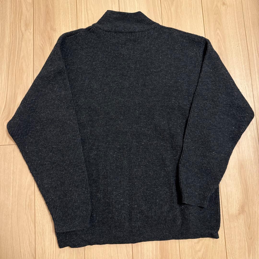 90s Patagonia ドライバーズニット L チャコールグレー 香港製