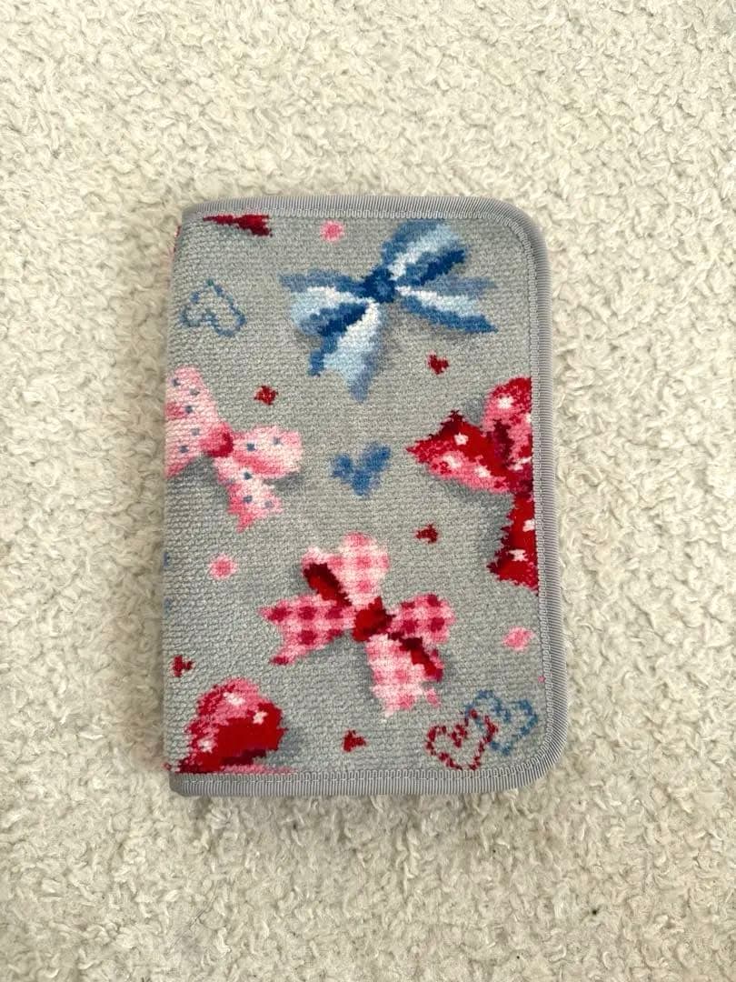 FEILERマルチケース　母子手帳ケース リボン柄 ブルー　ミルメルシー