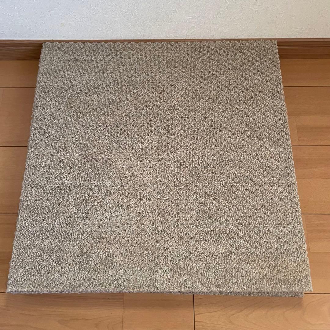 静床ライト シープホワイト 10枚 防音ラグ タイルカーペット③