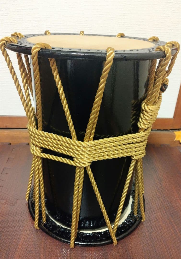 子供用 桶太鼓 1尺 金色ロープ装飾(本体のみ)