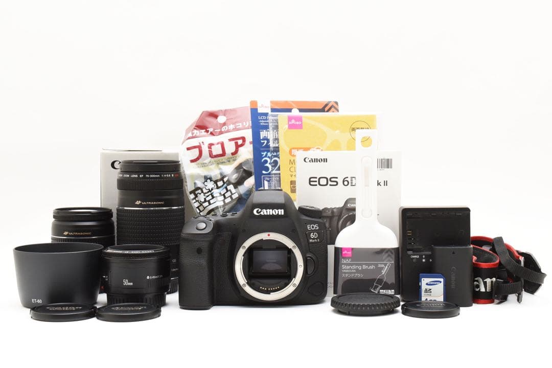 一眼レフカメラCanon EOS 6D mark II標準&望遠&単焦点セット
