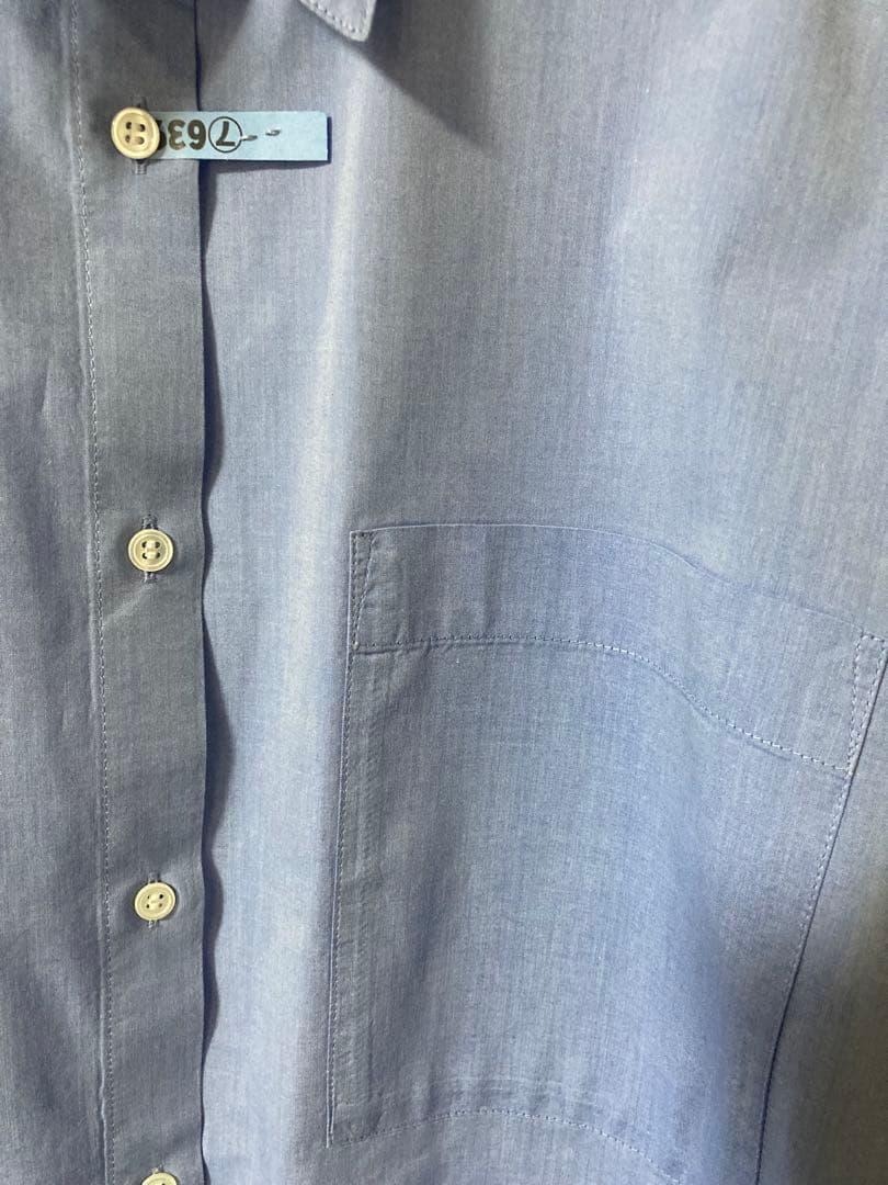 25ssスピック＆スパン50コットンオーバーシャツ ブルー