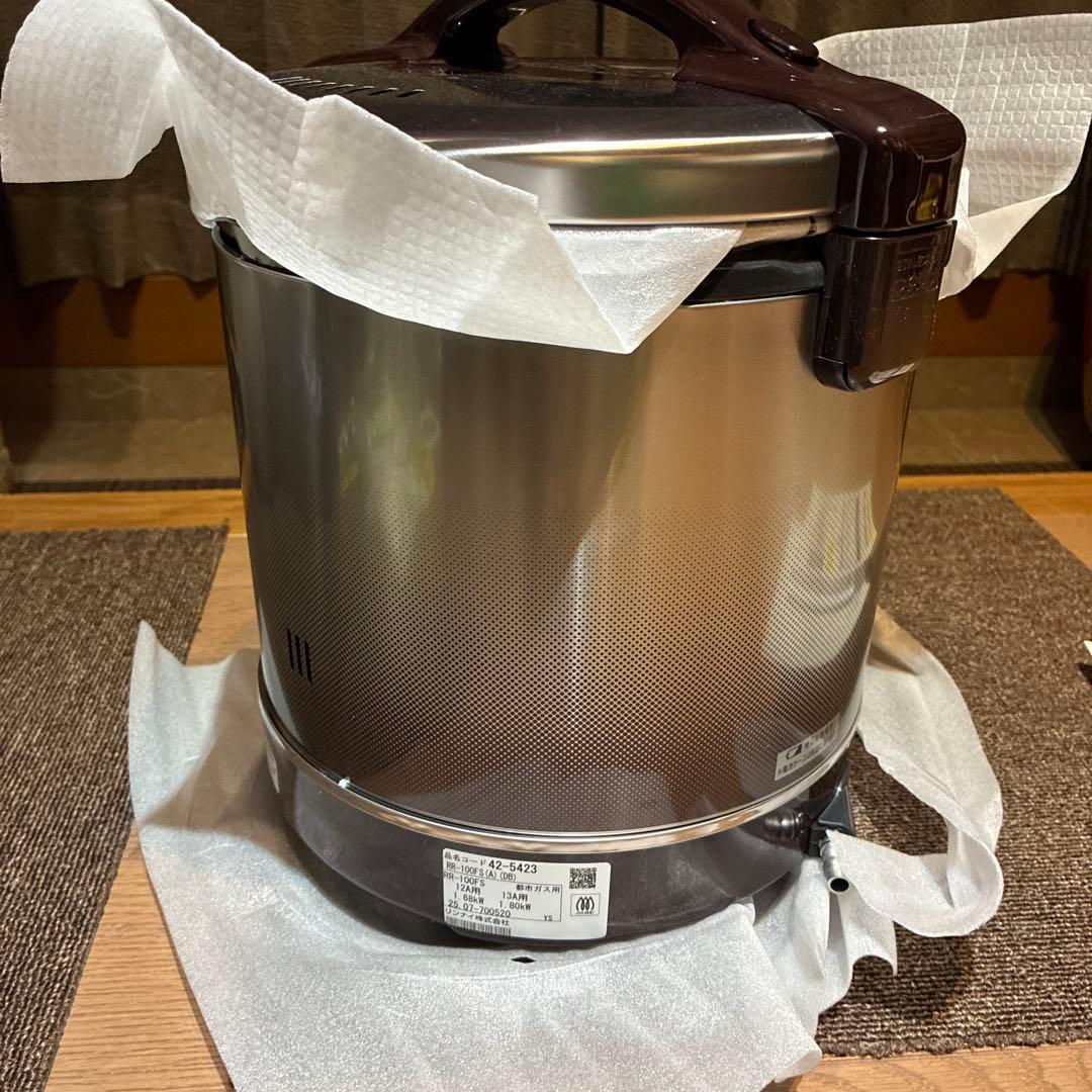 リンナイ炊飯器　RR 100FS 電気ジャーつきガス炊飯器　一升
