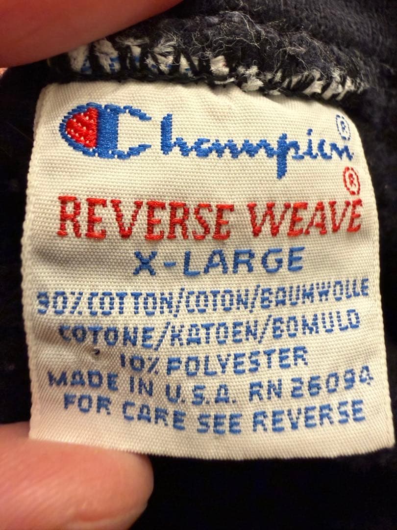 90s Champion REVERSE WEAVE USA製 刺繍タグ XL