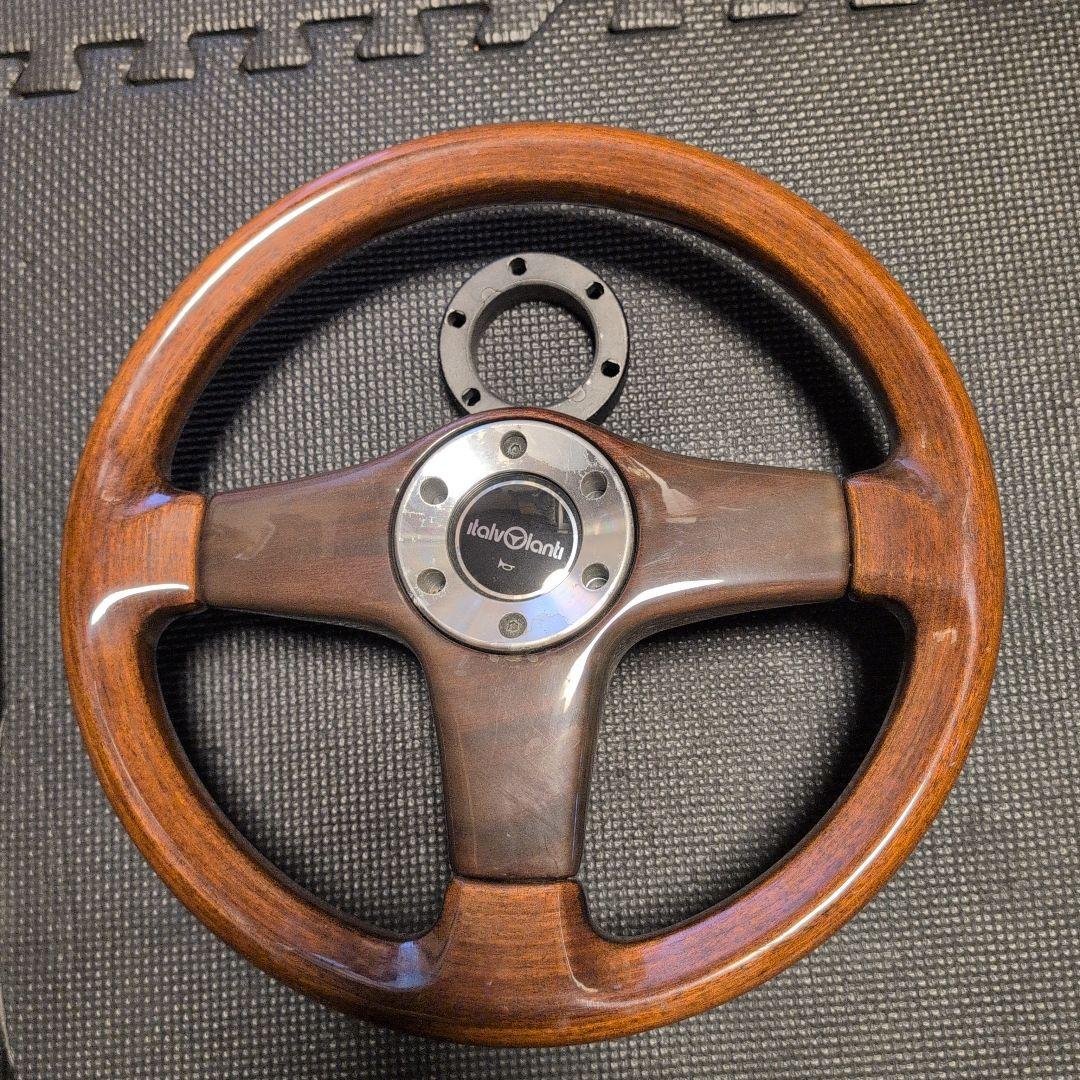 イタルボランテ ウッドステアリング 3スポーク 6穴