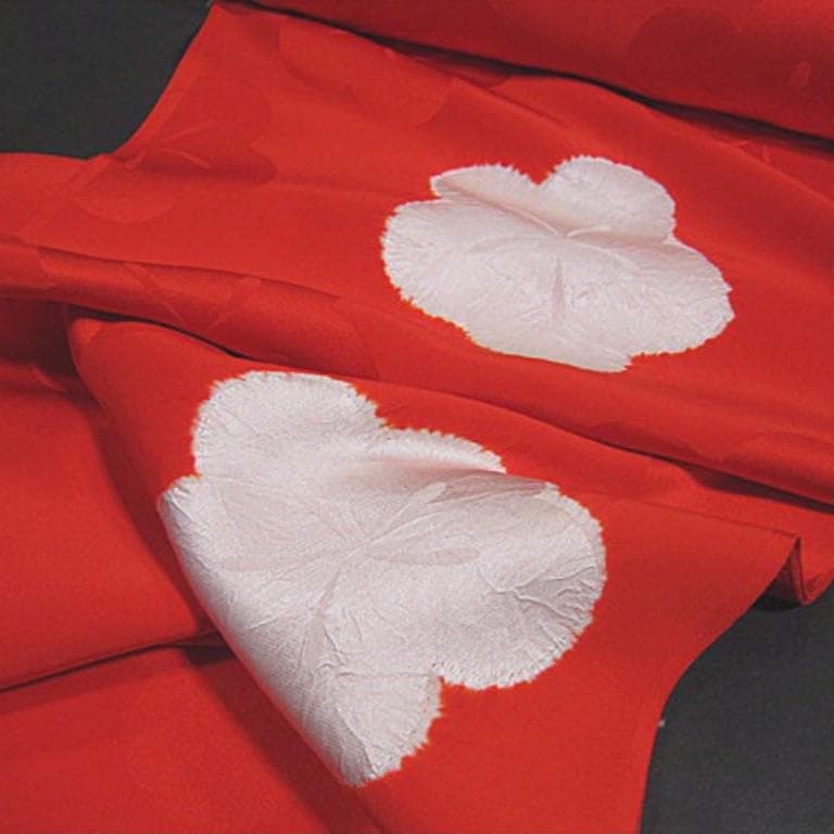 未仕立　正絹　絞り入り友禅長襦袢地