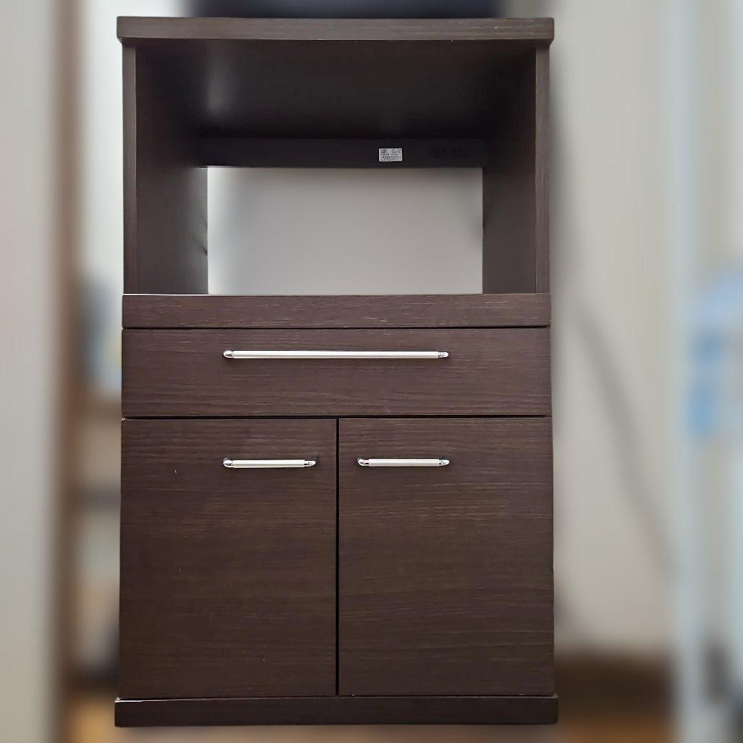 カグレ 大型レンジ対応レンジボード 幅60cm／スライド棚・2口コンセント付き