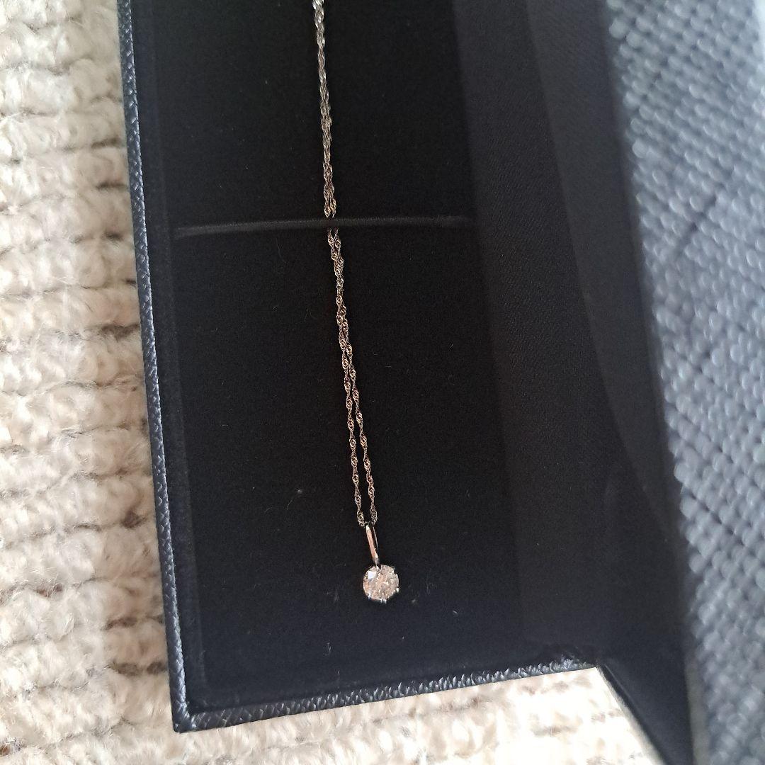 最終値下げ！K18WG ダイヤモンドペンダント 0.3ct