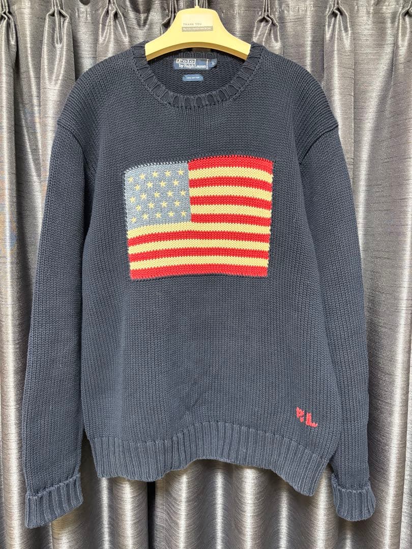 ラルフローレン　星条旗セーター　Lサイズ