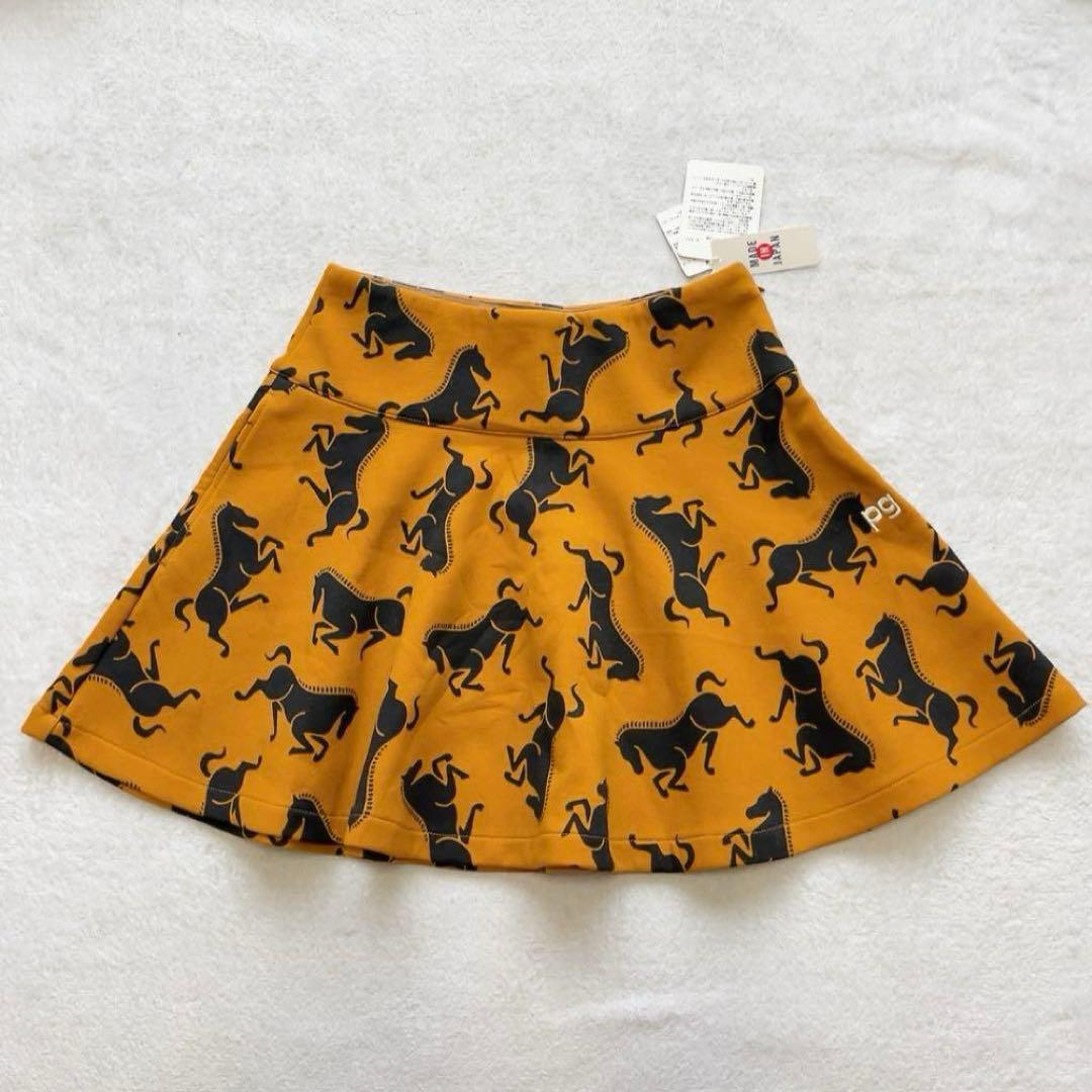 美品 パーリーゲイツ　セットアップ　 馬　ホース　柄　フレアスカート　ジャケット