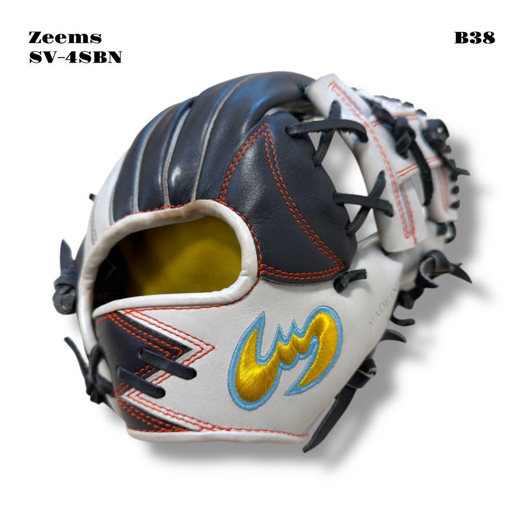 ★限定出品★ Zeems ジームス グローブ グラブ 野球 軟式 内野手 黒白金