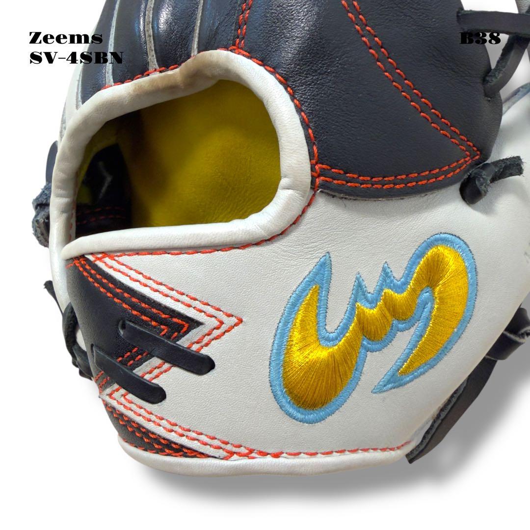 ★限定出品★ Zeems ジームス グローブ グラブ 野球 軟式 内野手 黒白金