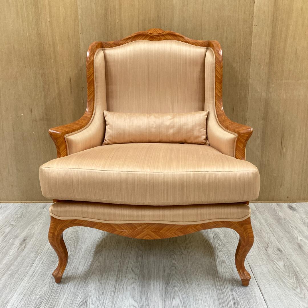 クラシック アームチェア シングルソファ ウィングバックチェア 一人掛け①