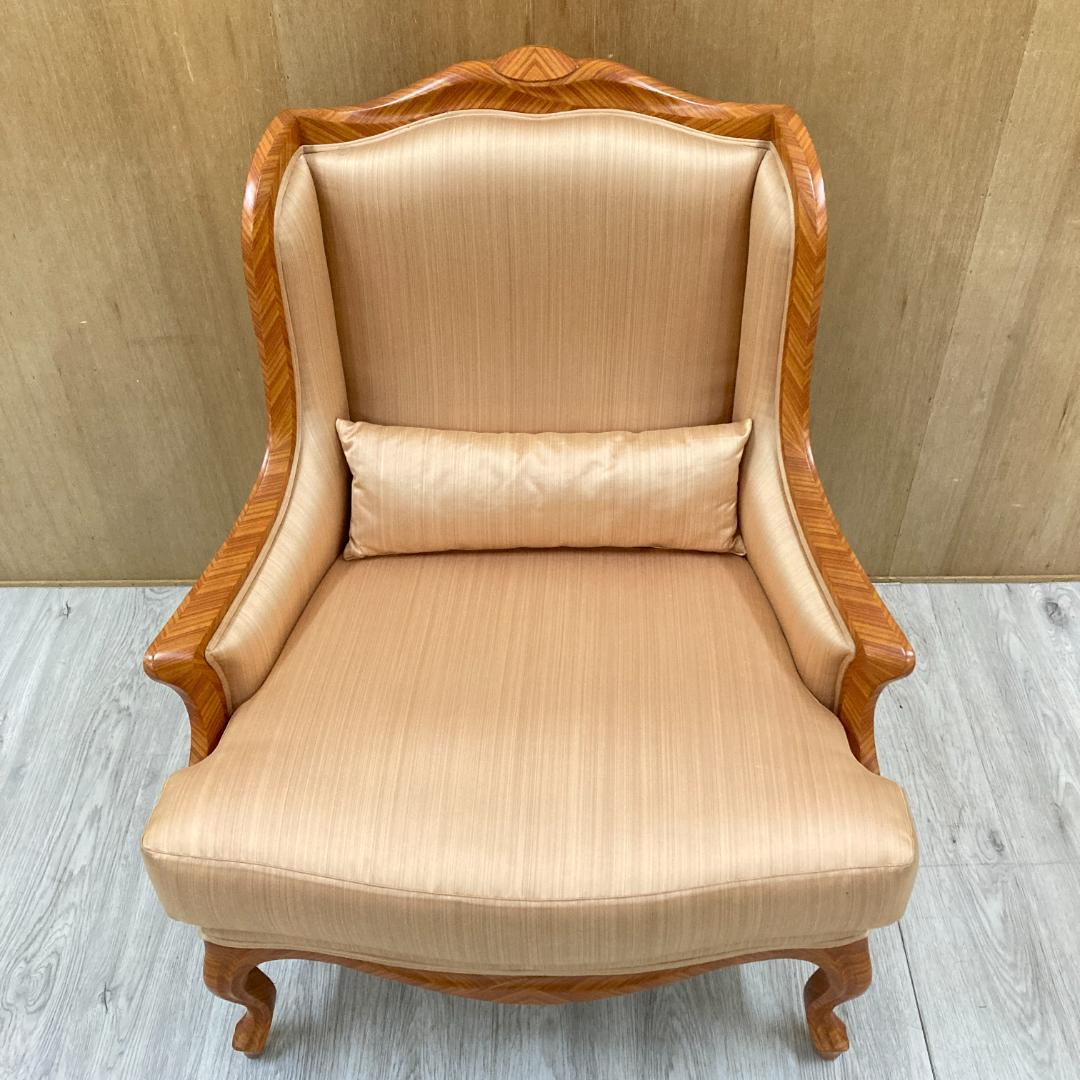 クラシック アームチェア シングルソファ ウィングバックチェア 一人掛け①
