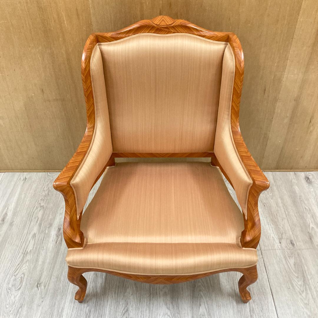 クラシック アームチェア シングルソファ ウィングバックチェア 一人掛け①