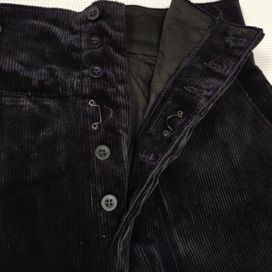 稀少! アナトミカ ヘビーコーデュロイパンツ 黒 40 フランス ビンテージ