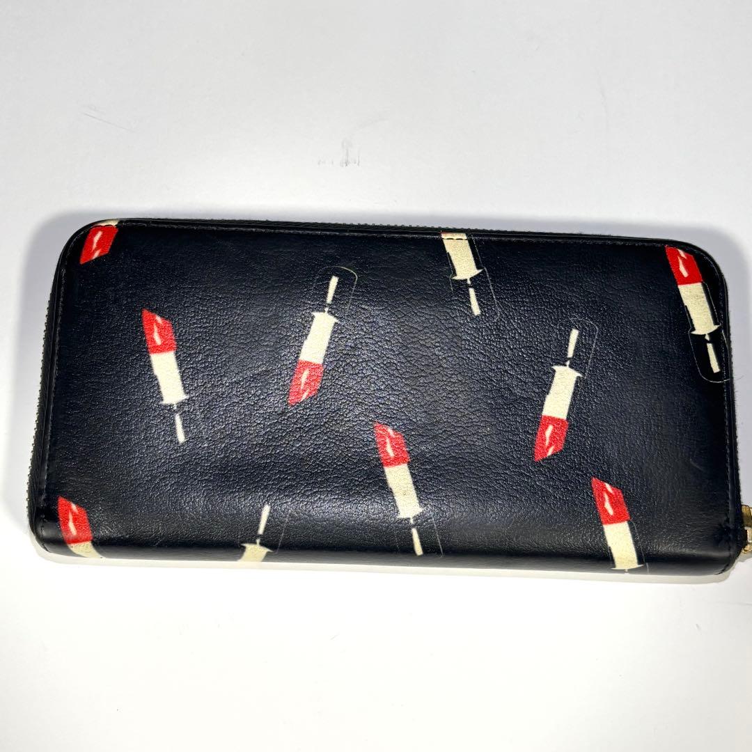 極希少　イヴサンローラン　リップ柄　長財布　限定モデル　ラウンドファスナー　黒