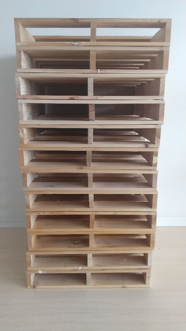 パレットベッド ベッドフレームダブル すのこベッド 12枚[１枚割れ有]