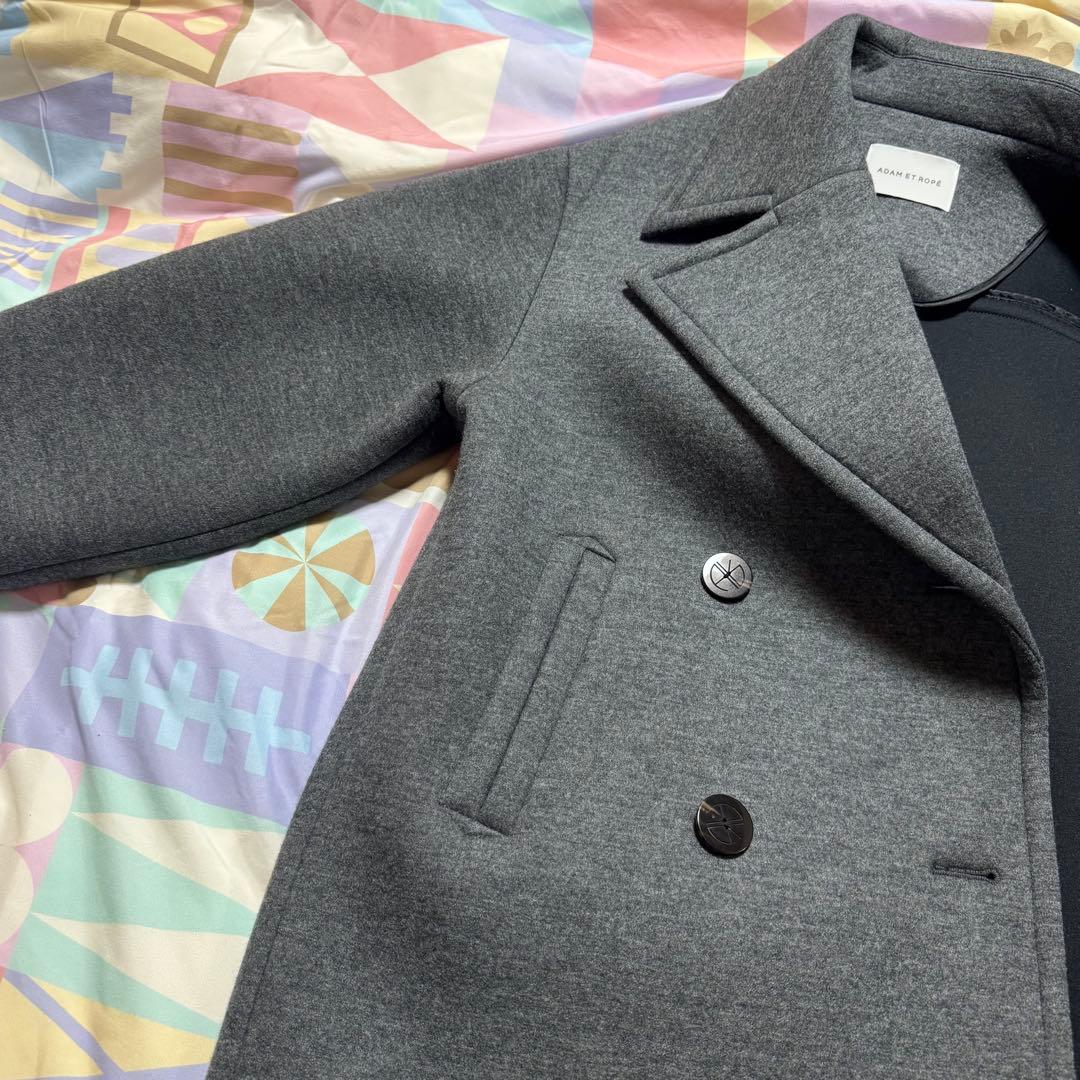 ADAM ET ROPE ウールジャージボンディングPコート