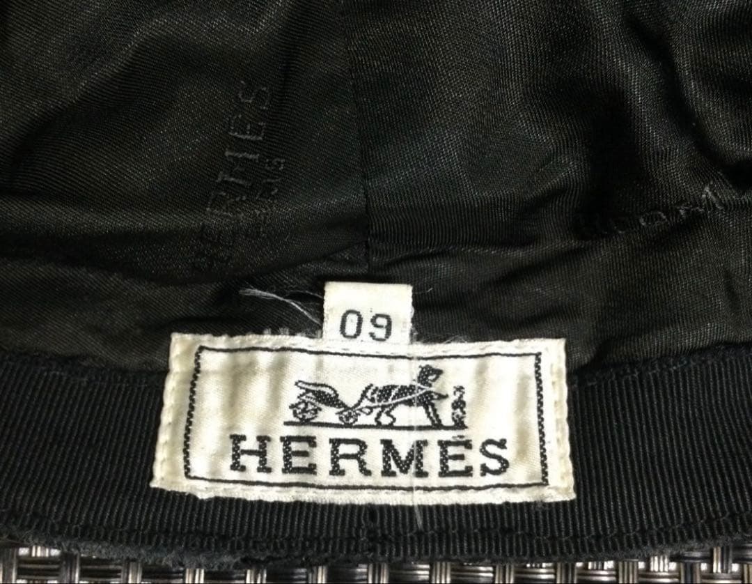 HERMES エルメス ハンチング ベレー帽 キャップ ブラック サイズ60