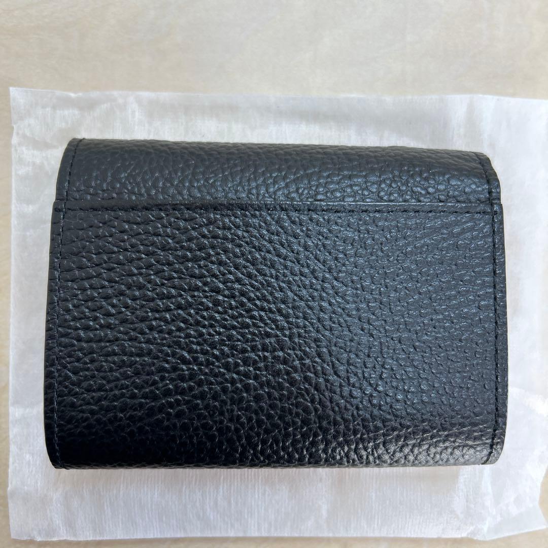 新品 russet チェーンミニウォレット 黒 レザー 財布 日本製