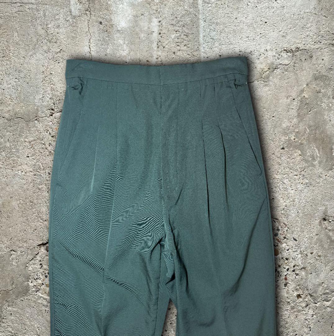 AMBUSH ヘムカットオフ スラックス パンツ カーキ レイヤード