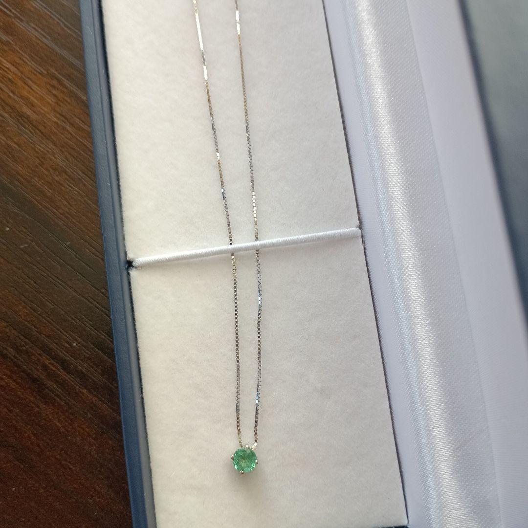 ジュエリーツツミK14エメラルドネックレス
