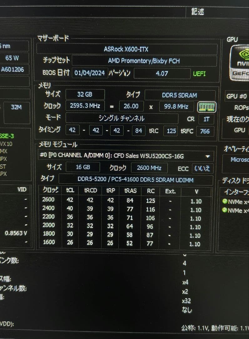 m*o様 deskmeet X600一式 DDR5 32GB付き