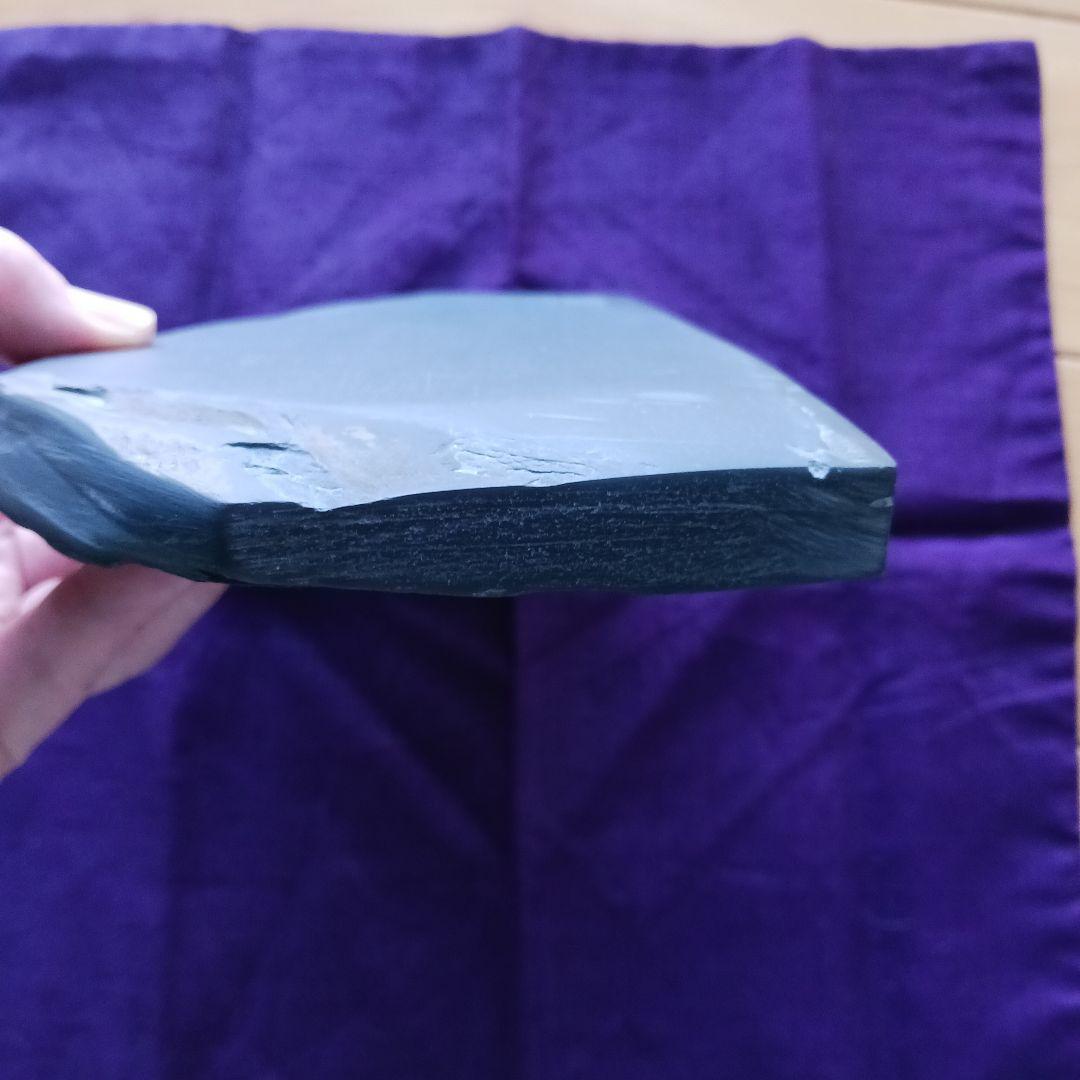 和硯　硯板　蒼龍石⑰　曲線と直線の融合美