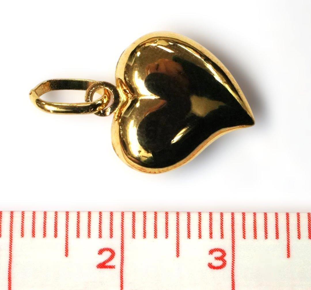 18K ゴールド ハート ペンダントトップ チャーム 1.44g ITALY