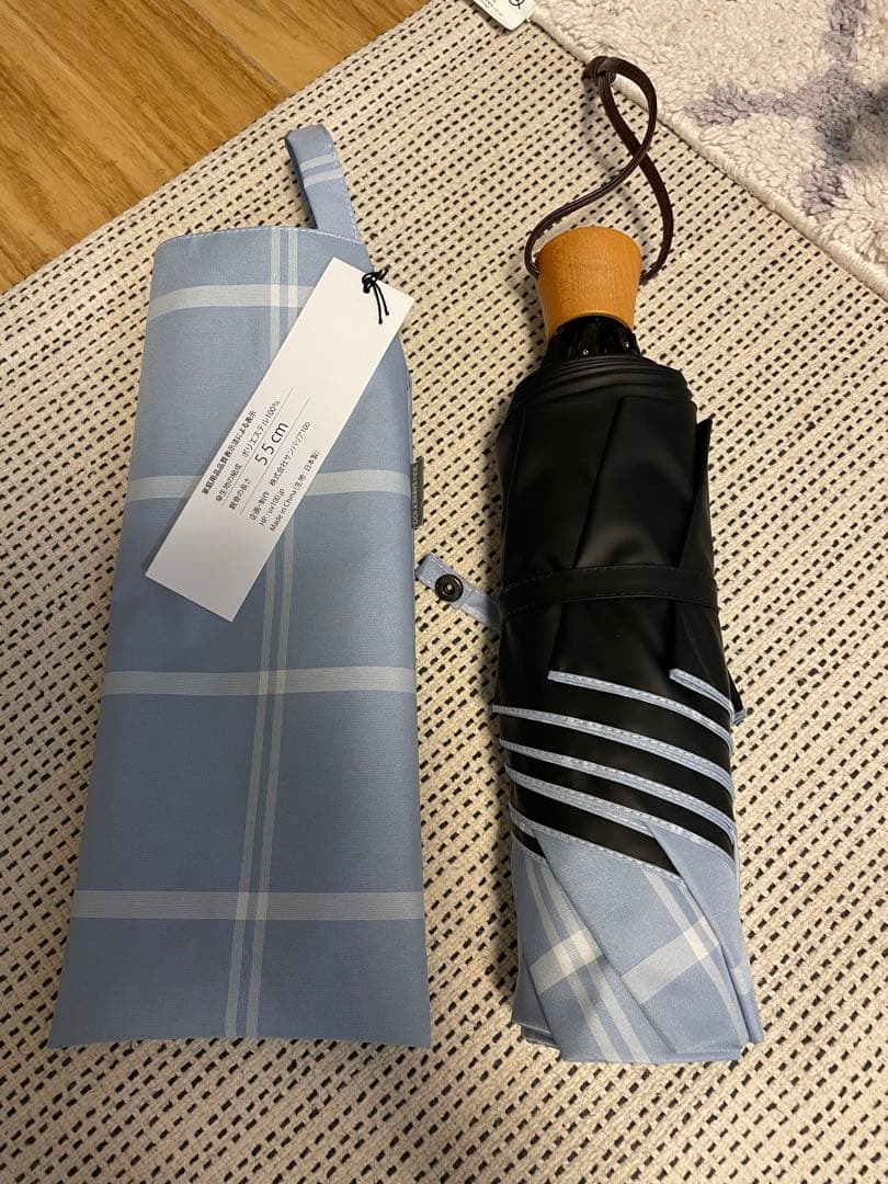 サンバリア折りたたみ日傘 ３段折 / チェック