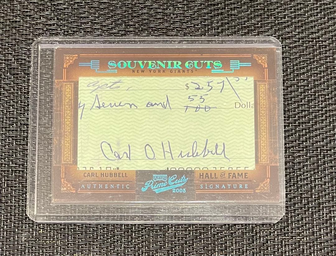 カール・ハッベル　公式サインカード