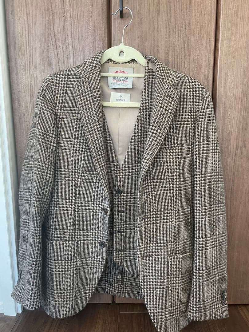 Jamieson’s × EDIFICE ツイード セットアップジャケットベスト