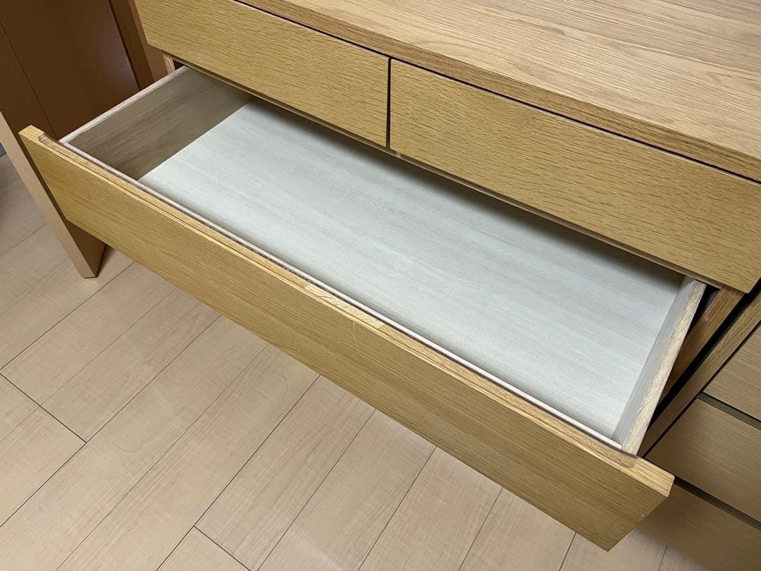 【11月中まで】無印良品 木製チェスト4段 オーク材 タンス