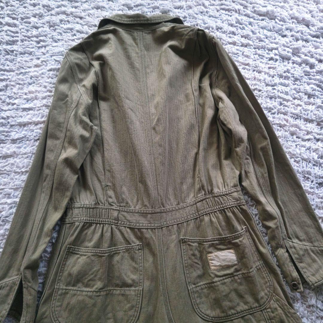 KAPITAL　コットン　オールインワンスカート　サイズ1　ロゴ入りメタルボタン